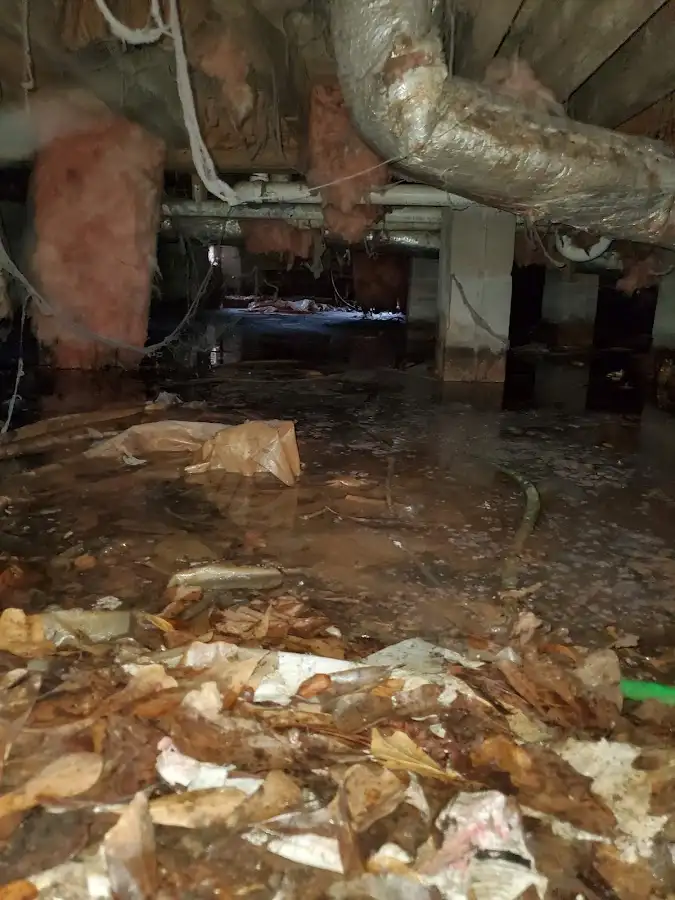 Crawl space flood assessment for Commercial Water Damage Restoration in North Olmsted